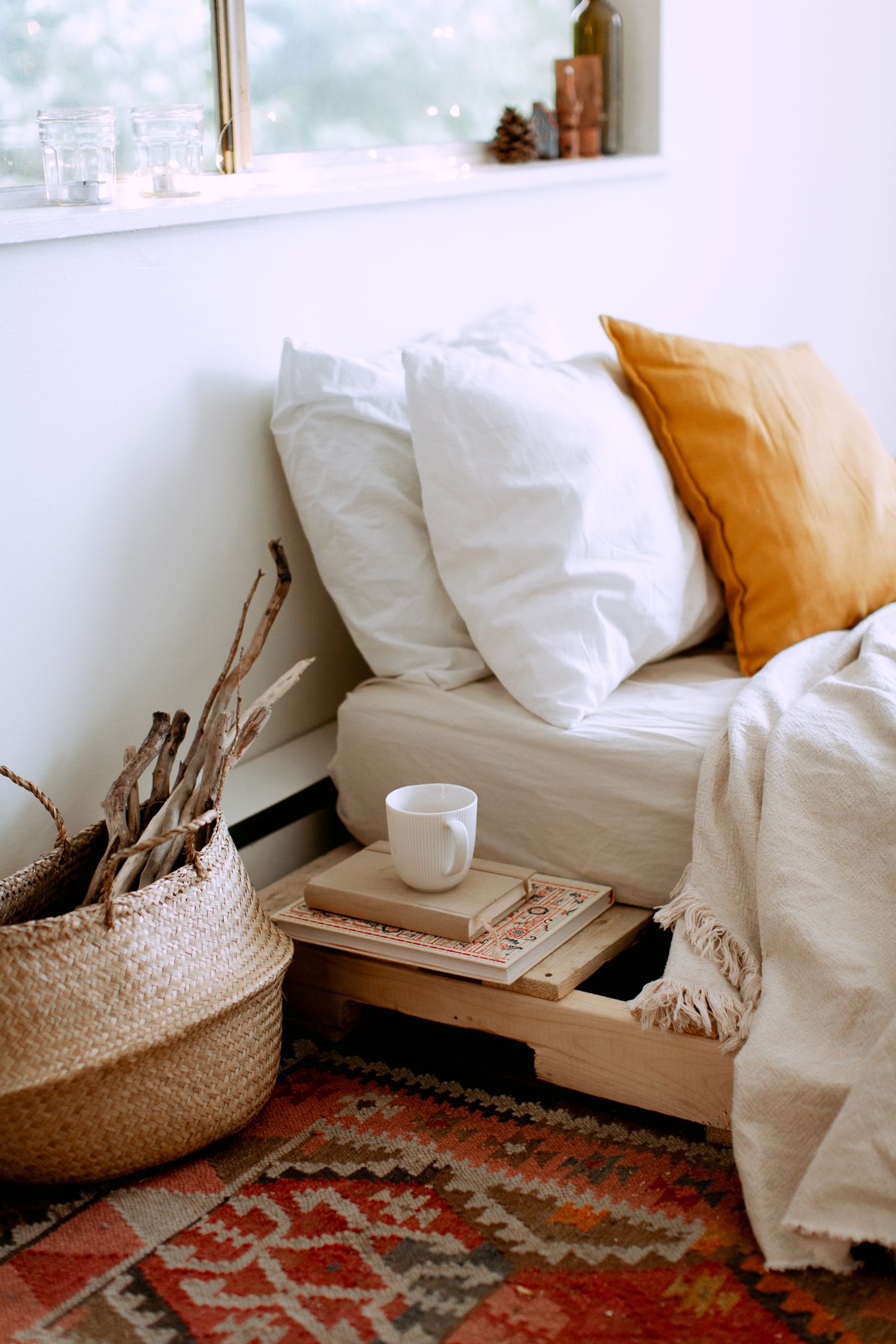 A cozy private bedroom with soft natural light